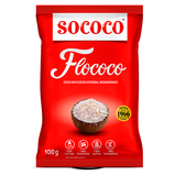 Coco em flocos integral desidratado Sococo 100g