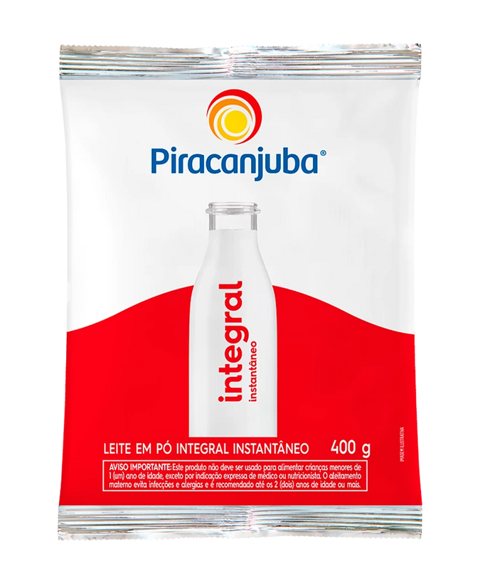 Leite em pó integral Piracanjuba 400 g